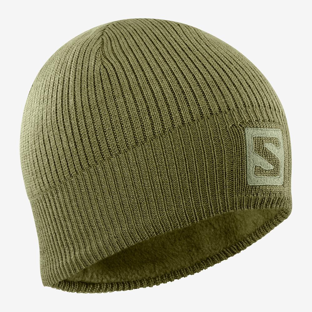 Salomon LOGO Gorros Hombre - Verde - Colombia (90786-LTJW)